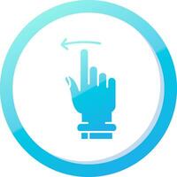 Swipe Left Solid Blue Gradient Icon vector