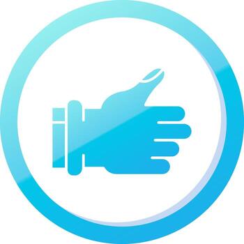 me gusta sólido azul degradado icono vector