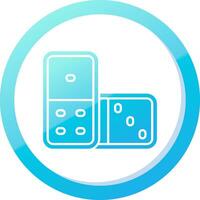 Domino Solid Blue Gradient Icon vector