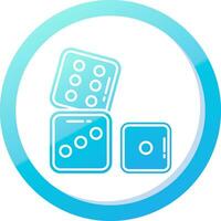 Dices Solid Blue Gradient Icon vector