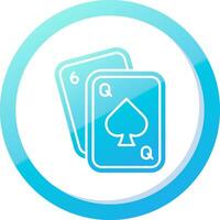 Poker Solid Blue Gradient Icon vector