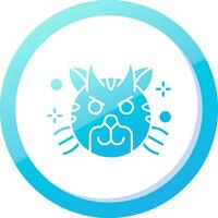 Demon Solid Blue Gradient Icon vector