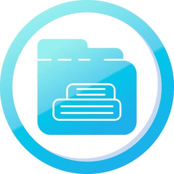 Folder Solid Blue Gradient Icon vector