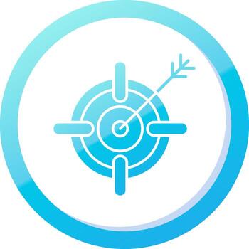 Target Solid Blue Gradient Icon vector