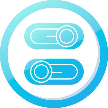 cambiar sólido azul degradado icono vector