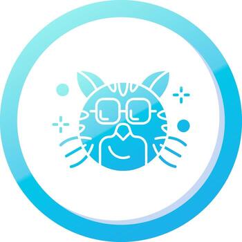 Cool Solid Blue Gradient Icon vector