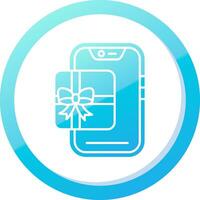 Gift Solid Blue Gradient Icon vector