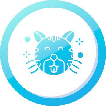 Cute Solid Blue Gradient Icon vector