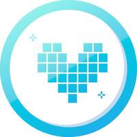 Pixels Solid Blue Gradient Icon vector