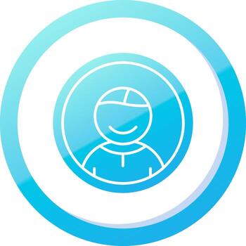 User Solid Blue Gradient Icon vector