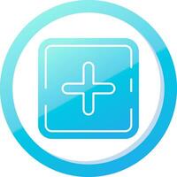 Plus Solid Blue Gradient Icon vector