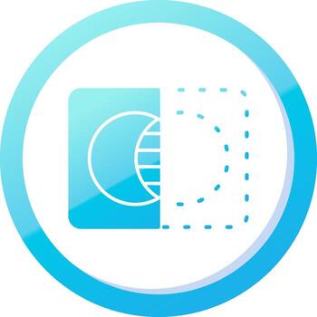 Opacity Solid Blue Gradient Icon vector