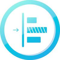 Left alignment Solid Blue Gradient Icon vector