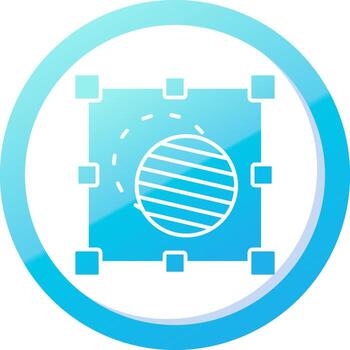 máscara sólido azul degradado icono vector