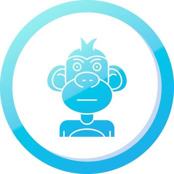 Embarrassed Solid Blue Gradient Icon vector