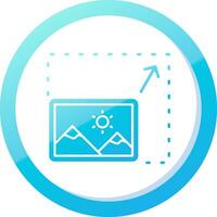 Resize Solid Blue Gradient Icon vector
