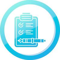 Check list Solid Blue Gradient Icon vector