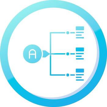 Relation Solid Blue Gradient Icon vector