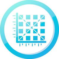 matriz sólido azul degradado icono vector