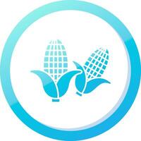 Corn Solid Blue Gradient Icon vector