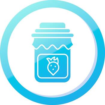 mermelada sólido azul degradado icono vector