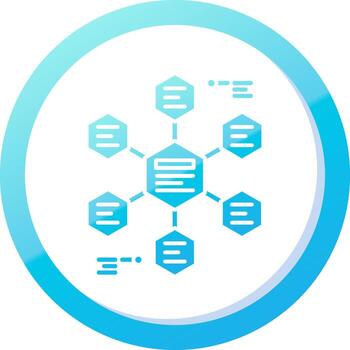 Relation Solid Blue Gradient Icon vector