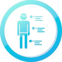 Person Solid Blue Gradient Icon vector