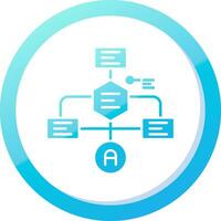 Flowchart Solid Blue Gradient Icon vector