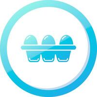 Egg Solid Blue Gradient Icon vector