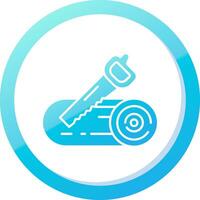 Sawing Solid Blue Gradient Icon vector