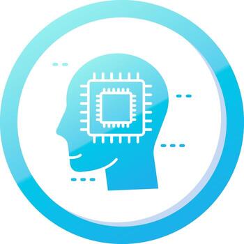 UPC sólido azul degradado icono vector