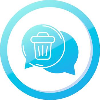 Delete Solid Blue Gradient Icon vector