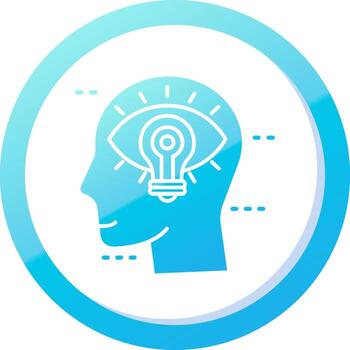 visualización sólido azul degradado icono vector