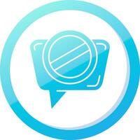 Blocked Solid Blue Gradient Icon vector