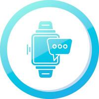 Smartwatch Solid Blue Gradient Icon vector