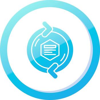 Refresh arrow Solid Blue Gradient Icon vector