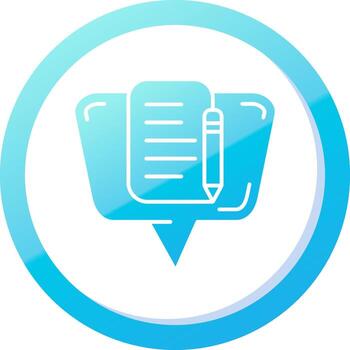 Edit Solid Blue Gradient Icon vector