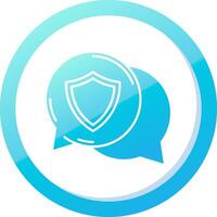 Secure Solid Blue Gradient Icon vector