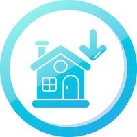 Property Solid Blue Gradient Icon vector