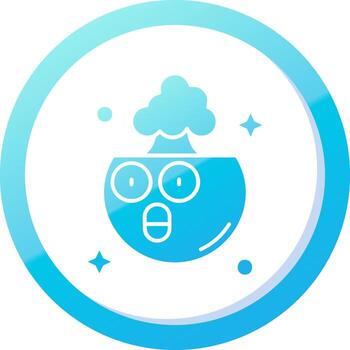 Exploding Solid Blue Gradient Icon vector