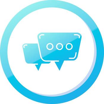 Chat bubbles Solid Blue Gradient Icon vector