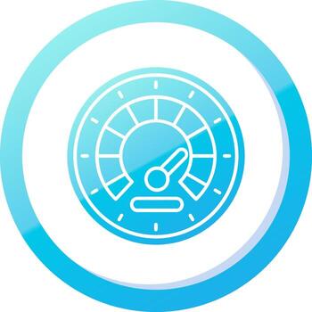 Speedometer Solid Blue Gradient Icon vector