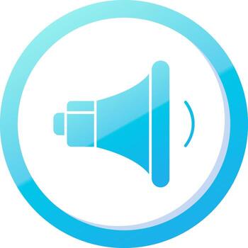 Volume Down Solid Blue Gradient Icon vector