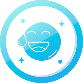 Sweat Solid Blue Gradient Icon vector