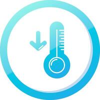 Low temperature Solid Blue Gradient Icon vector