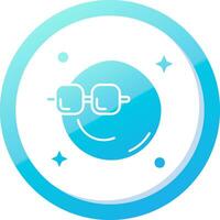 Cool Solid Blue Gradient Icon vector