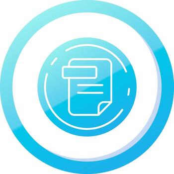 Doc Solid Blue Gradient Icon vector
