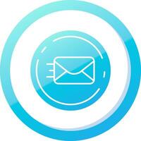 Send Solid Blue Gradient Icon vector