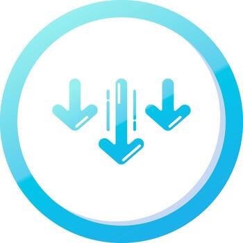 Decrease Solid Blue Gradient Icon vector
