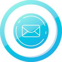 Email Solid Blue Gradient Icon vector